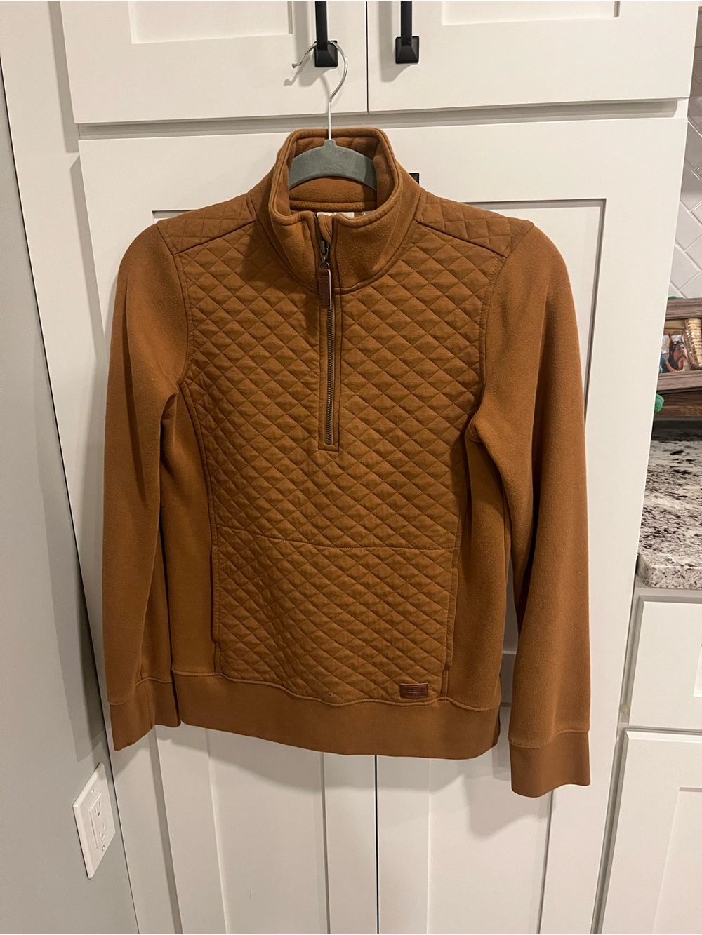 L.L. Bean Women’s Quilted Half-Zip Pullover - Caramel